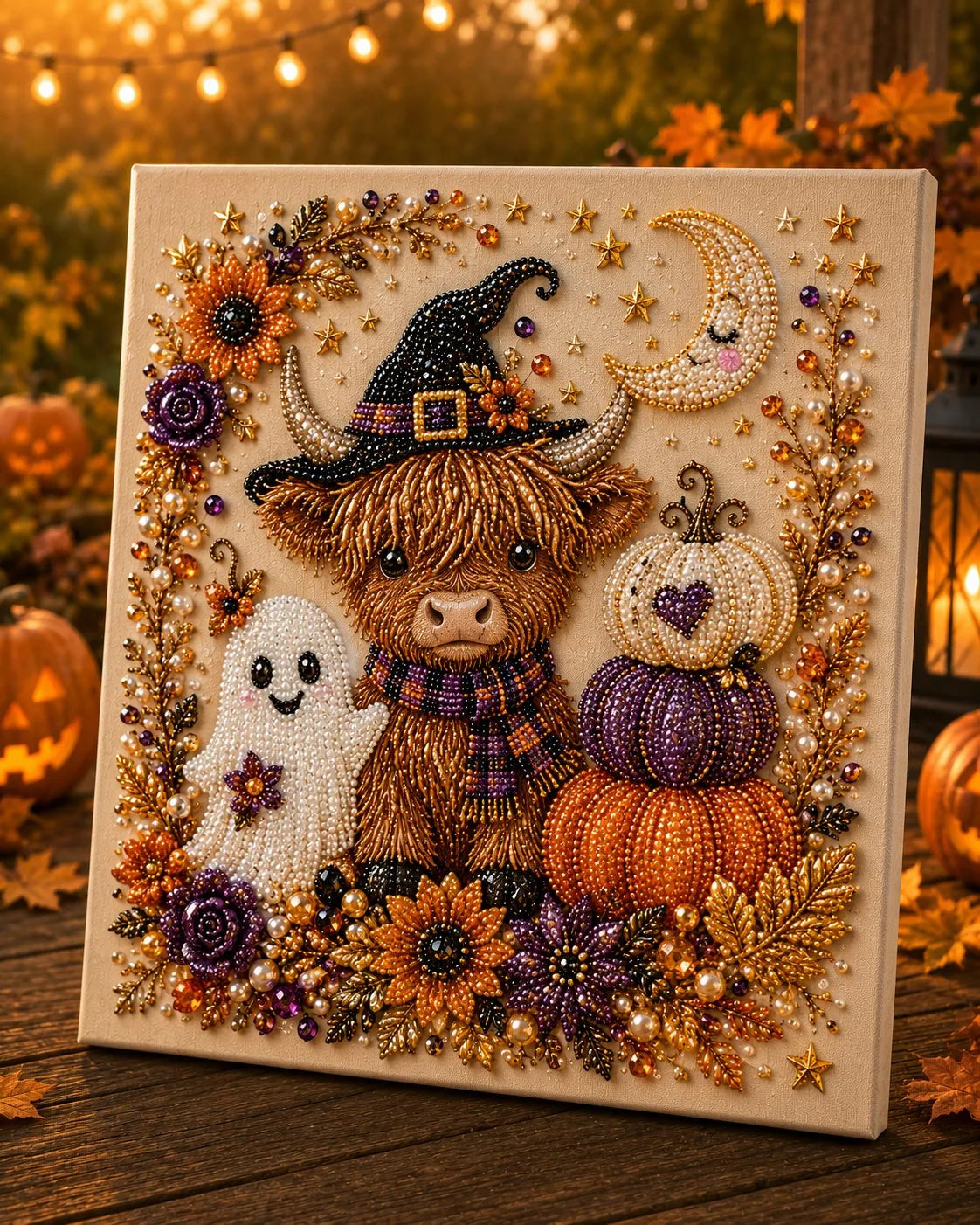 👻 Halloween Pearl Diamond Art Kit – Spooky-Cute DIY Wall Decor