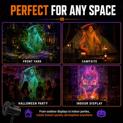 🎃 50% OFF Today – 32FT HD Halloween Projector with 10 Spooky Scenes, Remote & Timer