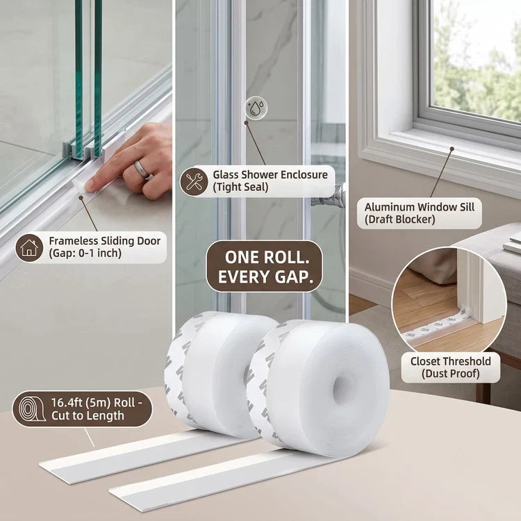 🏡 Universal Door Gap Seal Tape | Block Drafts, Dust & Bugs Instantly