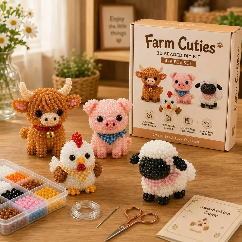 ✨Petite 3D Beaded Animal Kit – Cute, Relaxing & Giftable