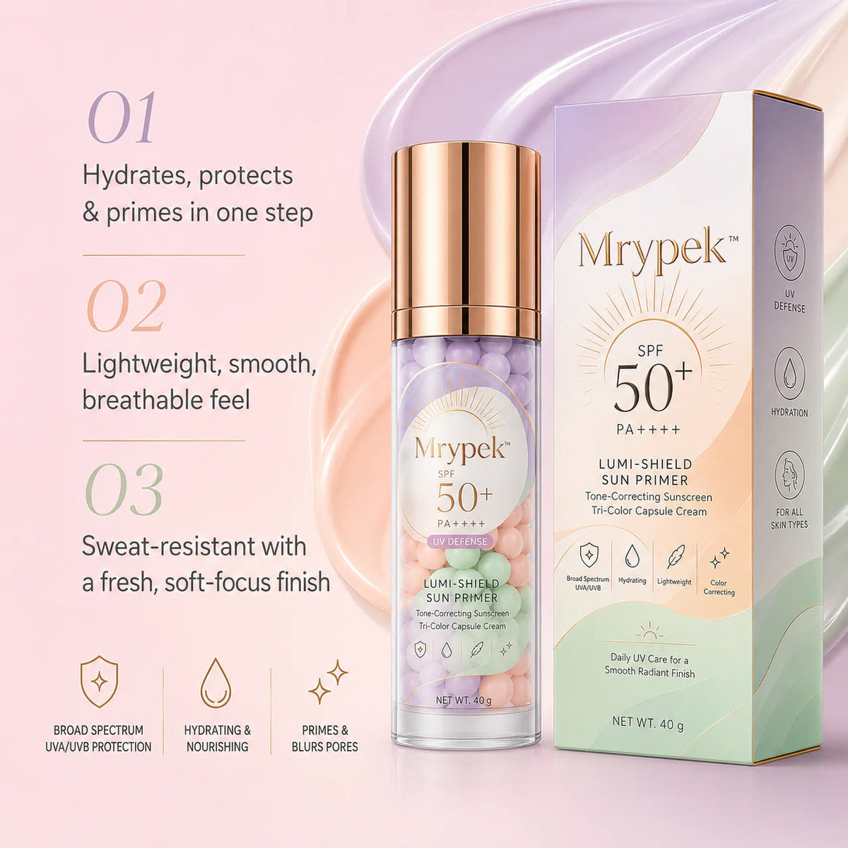 📢📢50% OFF !! ⏰3-color Delicate Hydration Brighten Skin Tone Waterproof Concealer Isolation Cream