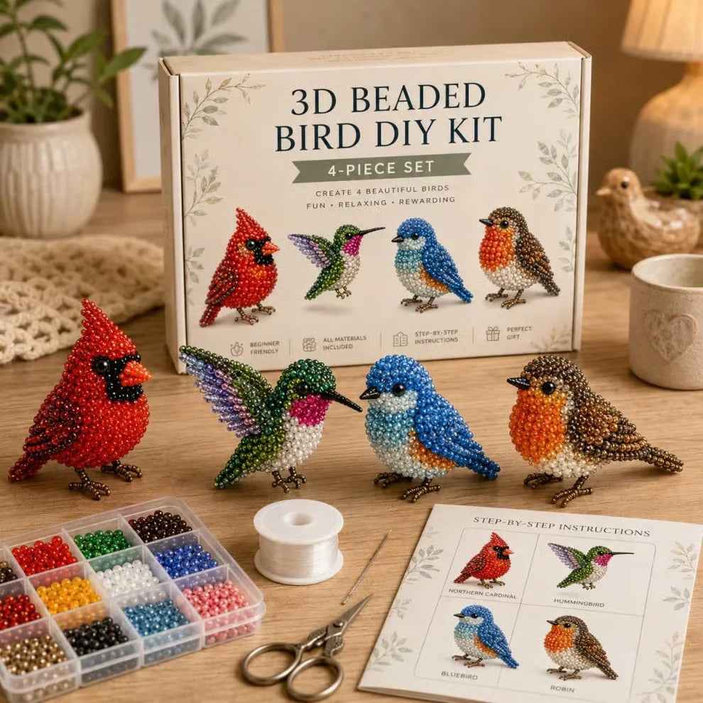 🏆Limited Time Sale 50% OFF🧵✨Petite 3D Beaded Animal Craft Kit