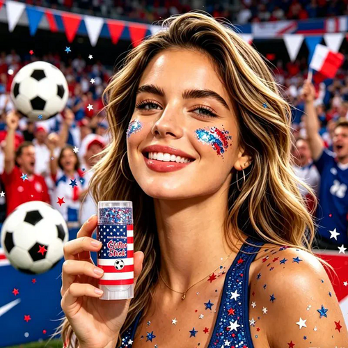 🦅4th of July Glitter Stick✨🔔Red, White & Blue Body & Hair Sparkle