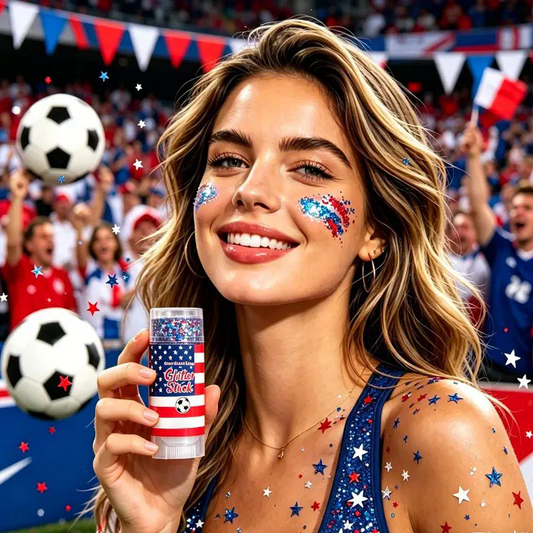 🦅4th of July Glitter Stick✨🔔Red, White & Blue Body & Hair Sparkle
