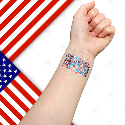 🦅4th of July Glitter Stick✨🔔Red, White & Blue Body & Hair Sparkle