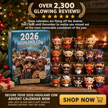 🎄 2026 Limited Edition Highland Cow Advent Calendar – 24 Collectible Christmas Surprises