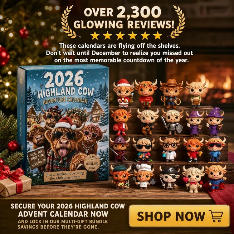 🎄 2026 Limited Edition Highland Cow Advent Calendar – 24 Collectible Christmas Surprises