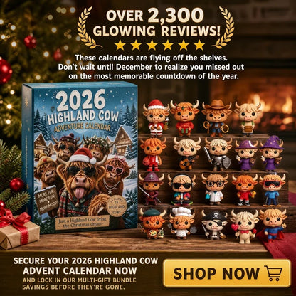 🎄 2026 Limited Edition Highland Cow Advent Calendar – 24 Collectible Christmas Surprises