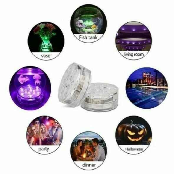 🌈 Waterproof Pool LED Lights | Remote Control Underwater Lamps