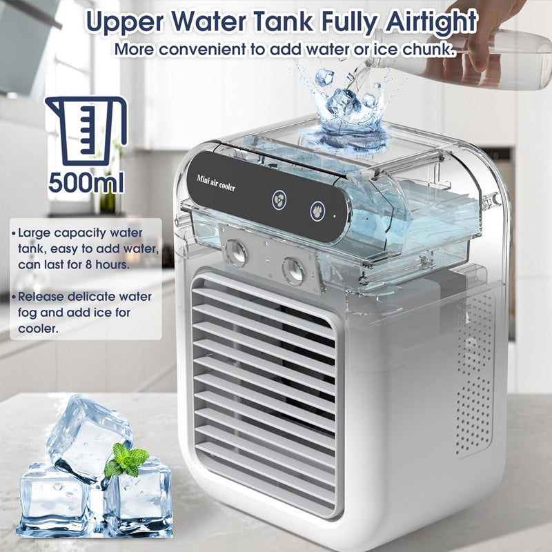 Mini Portable 3-in-1 Quiet Air Conditioner|Rechargeable & USB-Powered