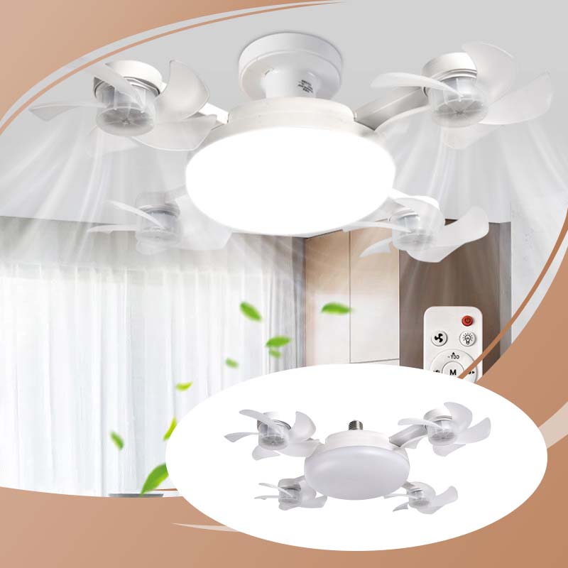 💡 E27 Socket Ceiling Fan Light – 2-in-1 LED Fan Bulb with Remote Control for Bedroom, Kitchen & Home Cooling