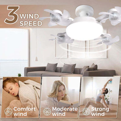 💡 E27 Socket Ceiling Fan Light – 2-in-1 LED Fan Bulb with Remote Control for Bedroom, Kitchen & Home Cooling