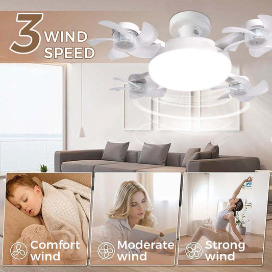 💡 E27 Socket Ceiling Fan Light – 2-in-1 LED Fan Bulb with Remote Control for Bedroom, Kitchen & Home Cooling