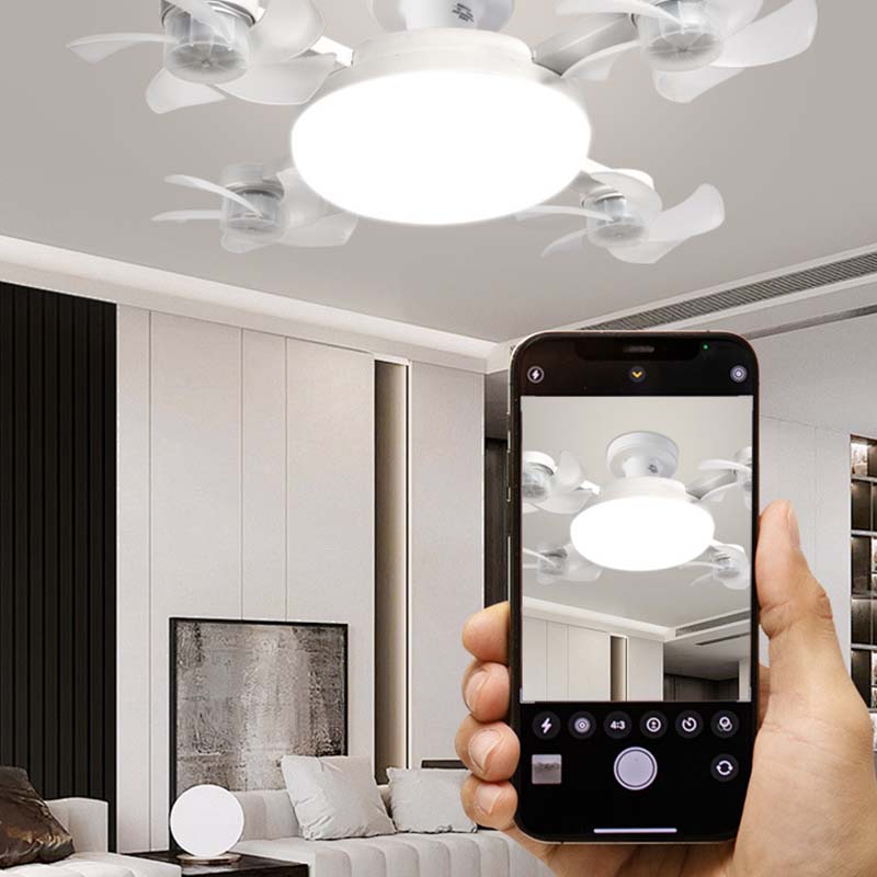 💡 E27 Socket Ceiling Fan Light – 2-in-1 LED Fan Bulb with Remote Control for Bedroom, Kitchen & Home Cooling