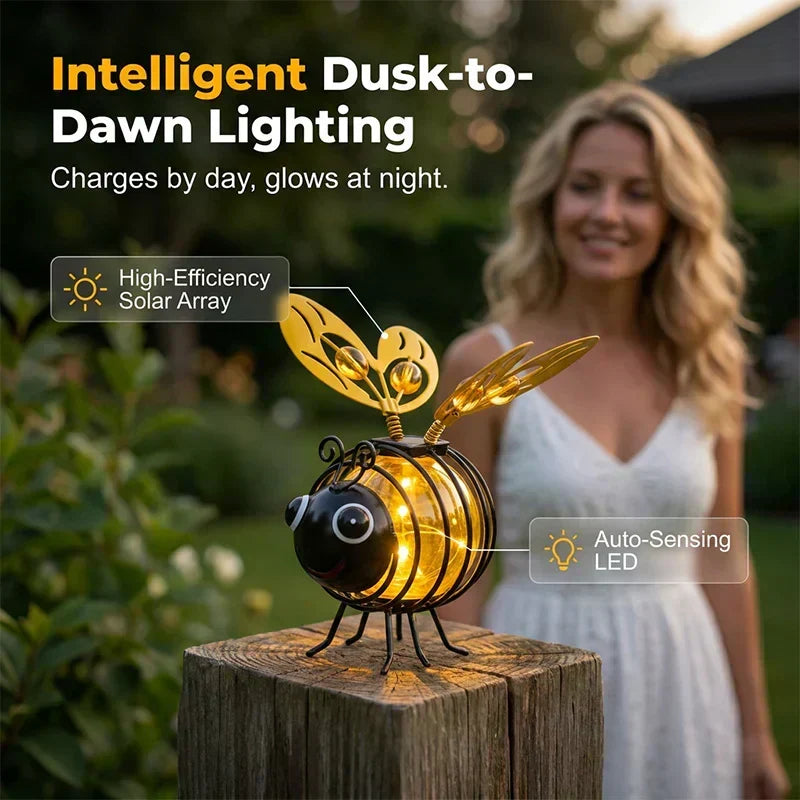 🐝 Outdoor Hanging Solar Bee Light – Charming Garden Décor With A Warm Evening Glow