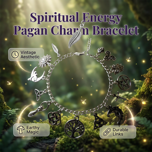 🌙 Vintage Witchy Charm Bracelet – Mystical Celestial Jewelry For Everyday Magic