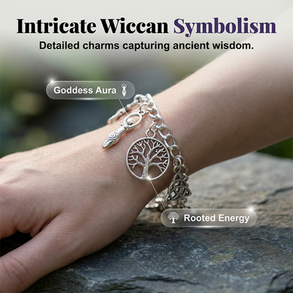 🌙 Vintage Witchy Charm Bracelet – Mystical Celestial Jewelry For Everyday Magic