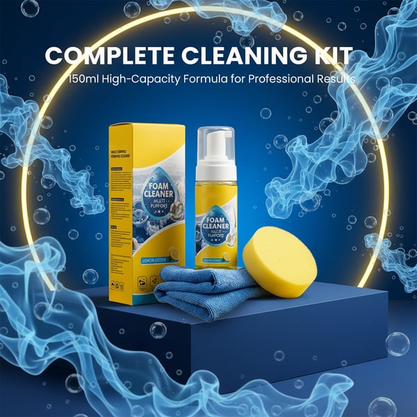 4-in-1 Multi-Enzyme Foam Cleaner – Deep Clean Car, Kitchen, Bathroom & Sofa